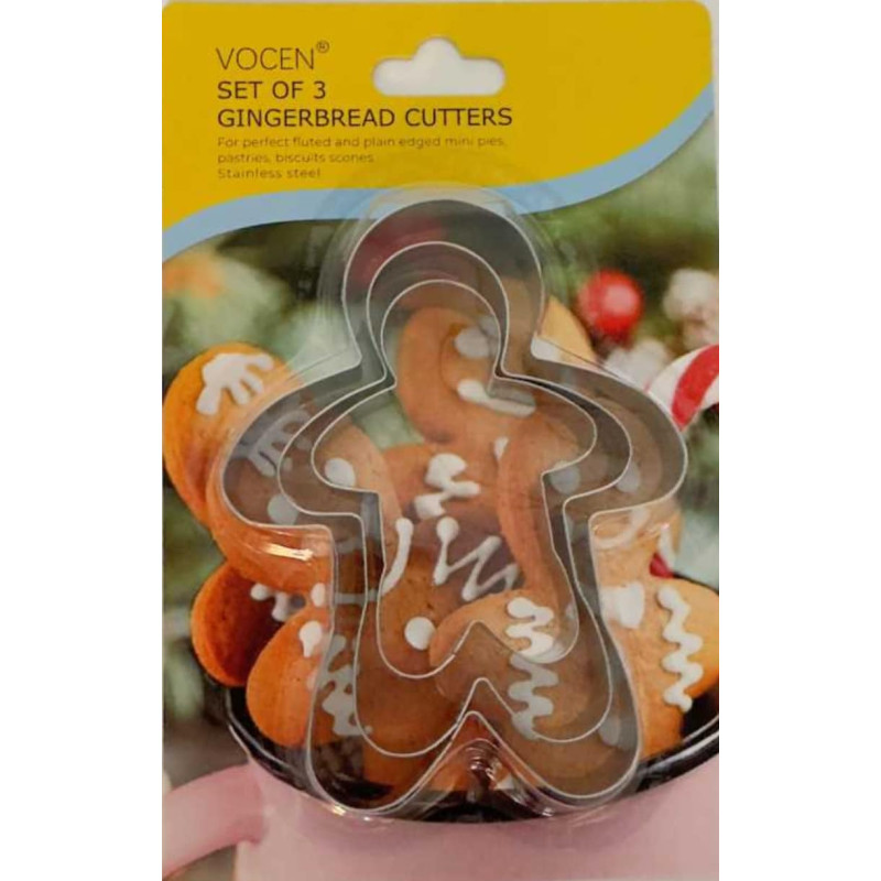 Gingerbread man cutter set of 3
