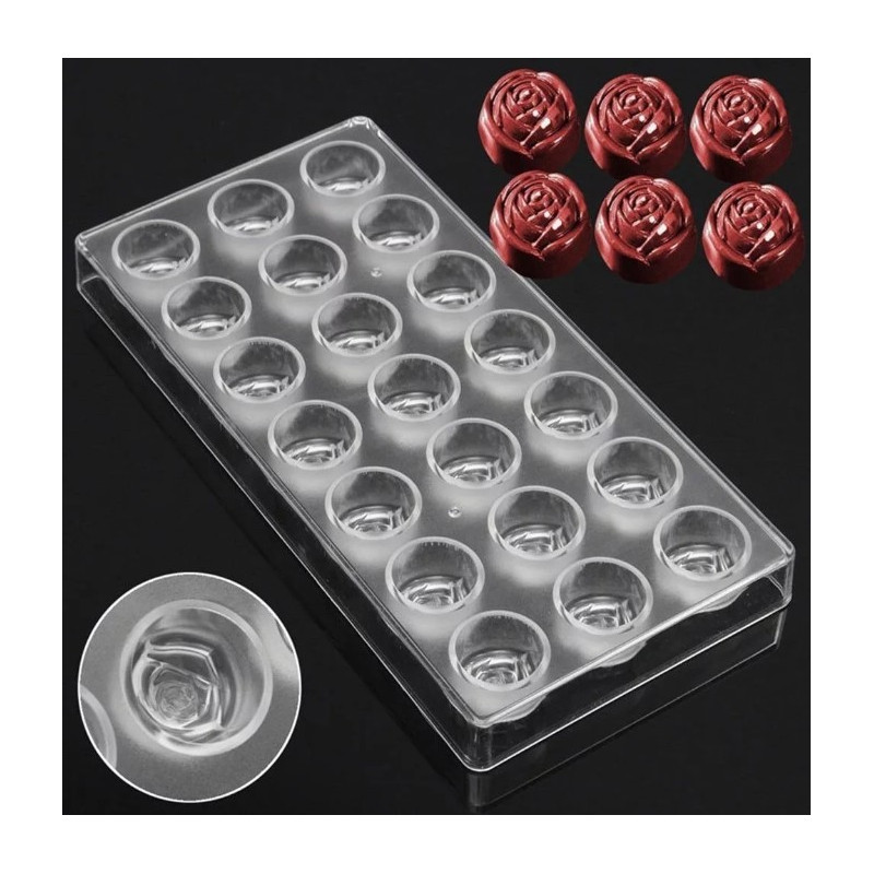 Roses polycarbonate chocolate mold