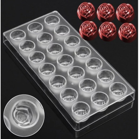 Roses polycarbonate chocolate mold
