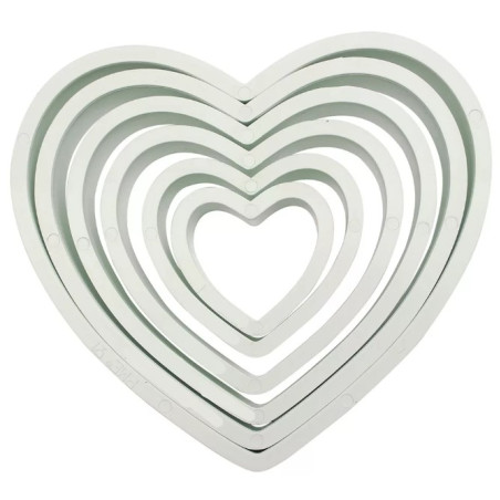 Plastic Hearts Cutter Set of 6