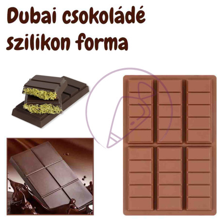 Dubai Chocolate Silicone mold 6-cavities
