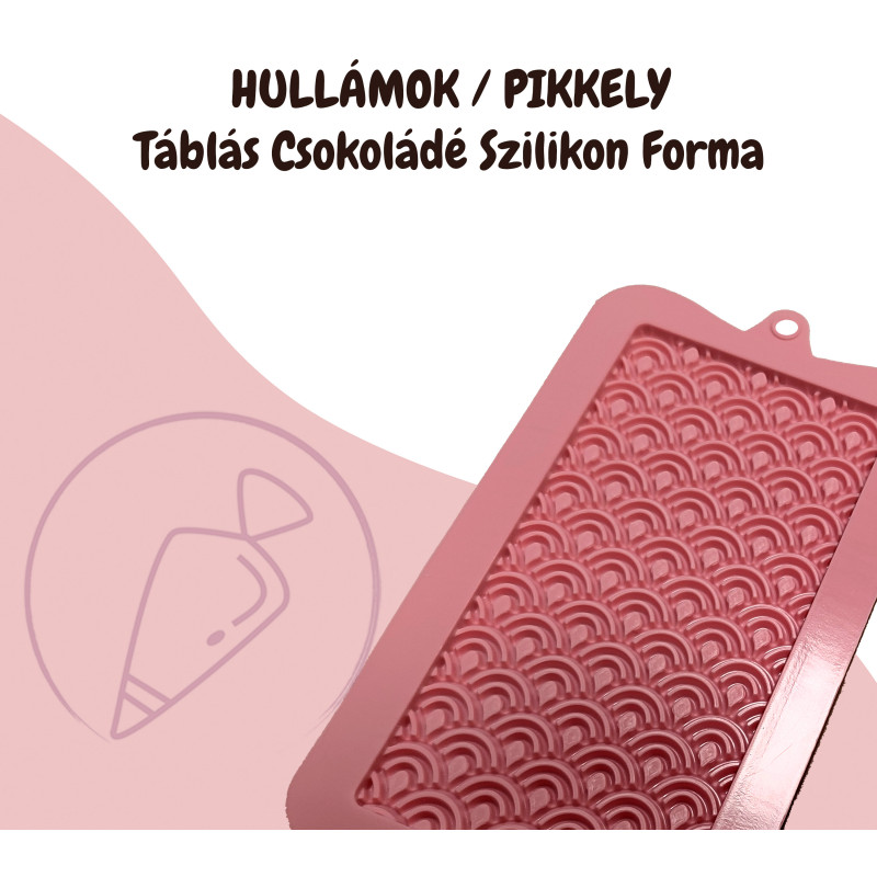 Hullám Pikkely Táblás Csokoládé Szilikon Forma