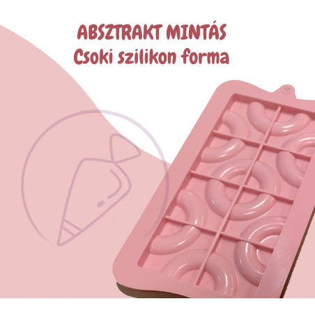 Absztrakt táblás csoki szilikon forma