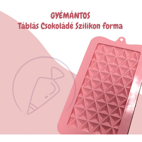 Gyémántos táblás csoki szilikon forma