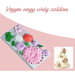 Vegyes virág  nagy szilikon