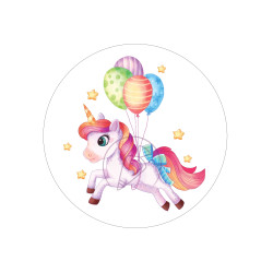 Unicorn round wafferpaper 20cm