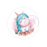 Unicorn round wafferpaper 20cm