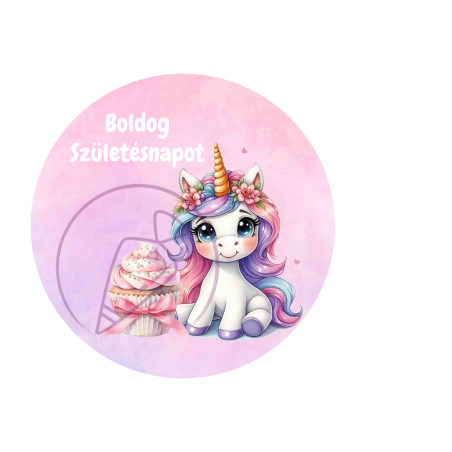Unicorn round wafferpaper 20cm