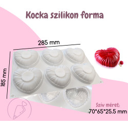 Szív szilikon forma Valentin
