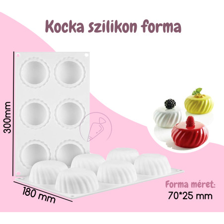Bordás szilikon forma