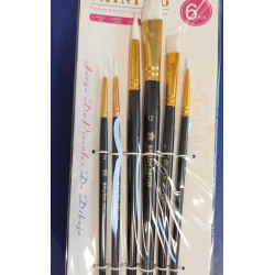 Paint brush set, 6 piece/pack