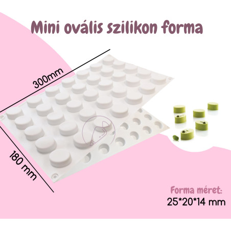 35 részes Mini kerekovális szilikon forma