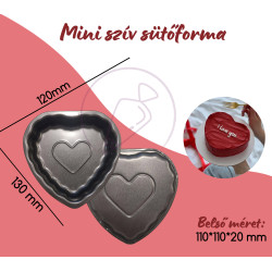 Mini szív sütőforma valentin