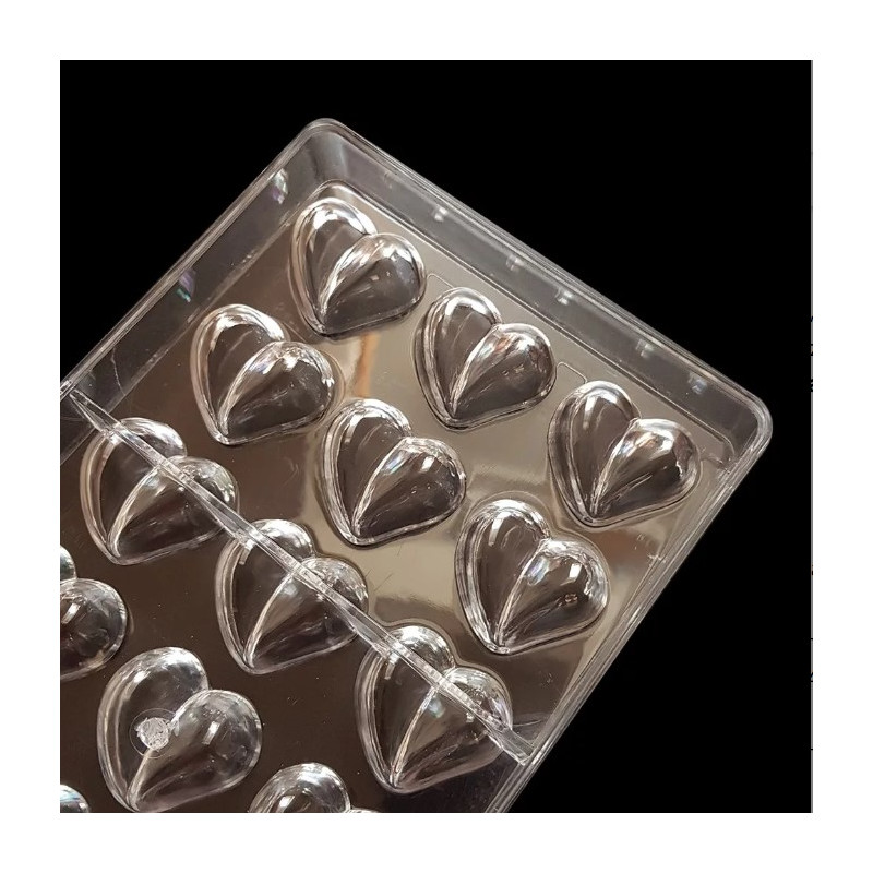 Heart 2 polycarbonate chocolate mold