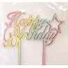 Happy Birthday colorfull cake topper
