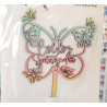 Happy Birthday wood topper with butterflies