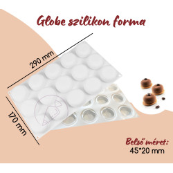 15 adagos szilikon globe forma