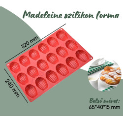 Madeleine szilikon 18 darabos
