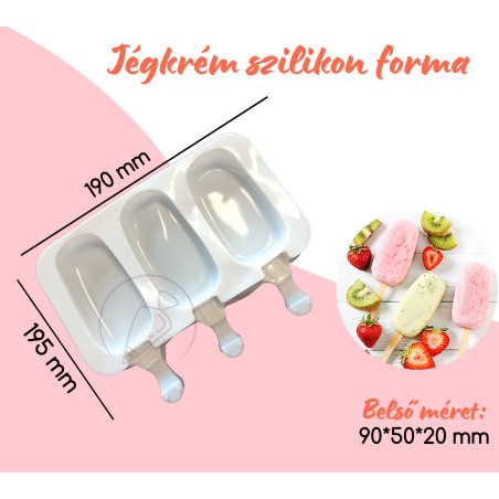 Jégkrém / sütinyalóka szilikonforma