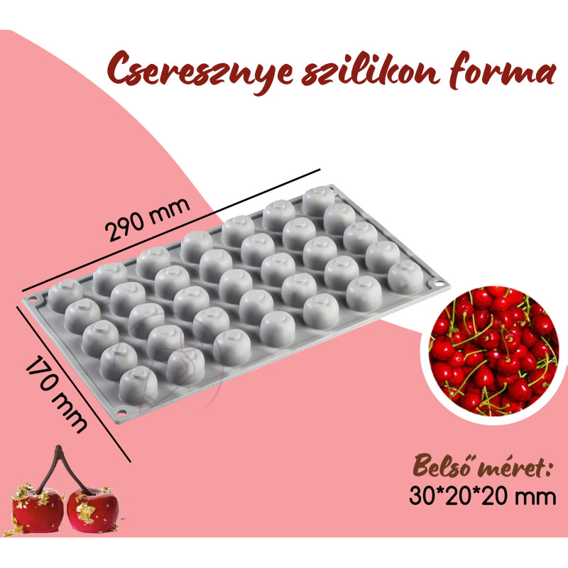 Cseresznye szilikon forma