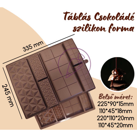 Dubai Táblás Csoki szilikon szett 6 részes