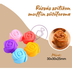 Rózsa szilikon muffin...