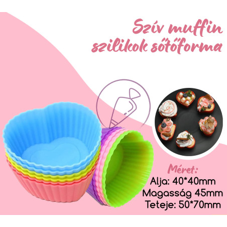 Heart cupcake baking mold 24 piece/pack