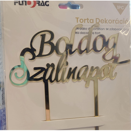 Arany Ezüst tükrös Boldog Szülinapot beszúró