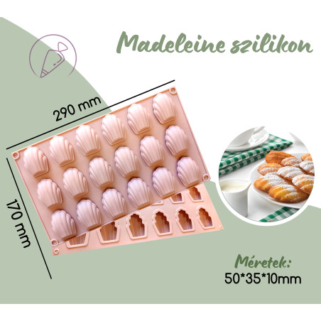 Madeleine silicone mold