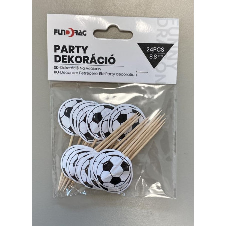 Muffin paper toppers - football 20 pcs