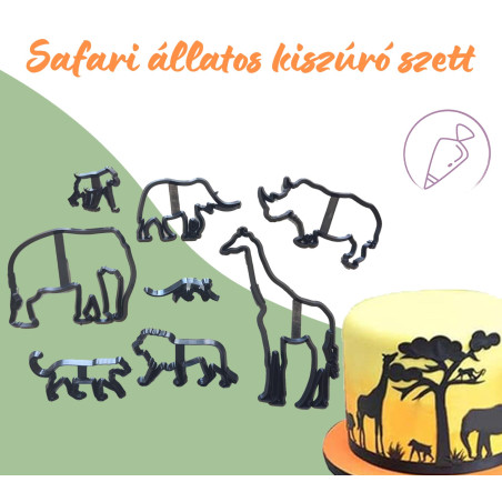 Szafari állatos kiszúró szett