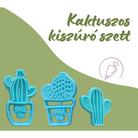 Kaktuszos kiszúró mintázó szett