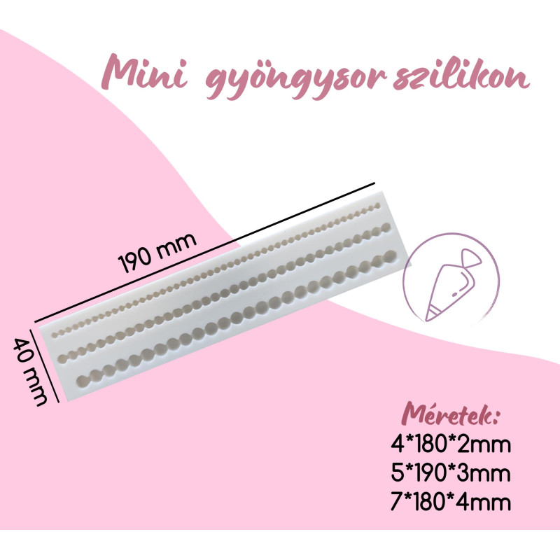 Mini string of pearls sulicone mold
