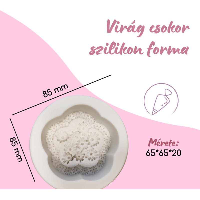 Virág csokor szilikon forma