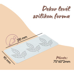 Szilikon dekor forma levél...