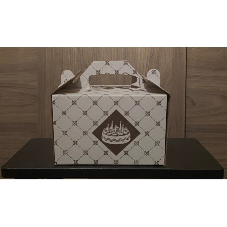 Cake box with handle 29x29x17 cm
