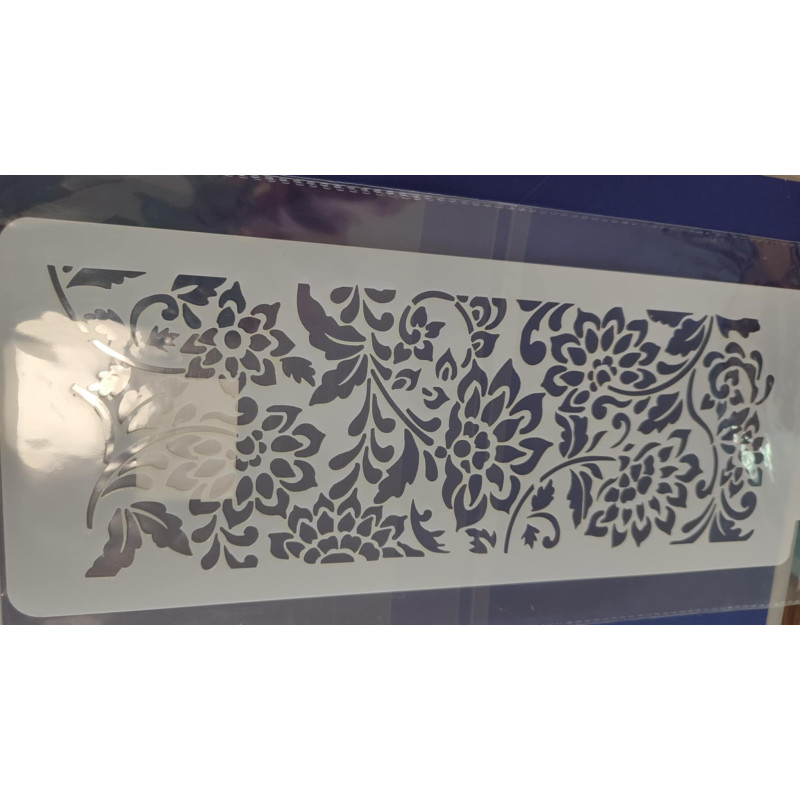Virágos stencil