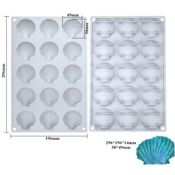 Scallops silicone mold