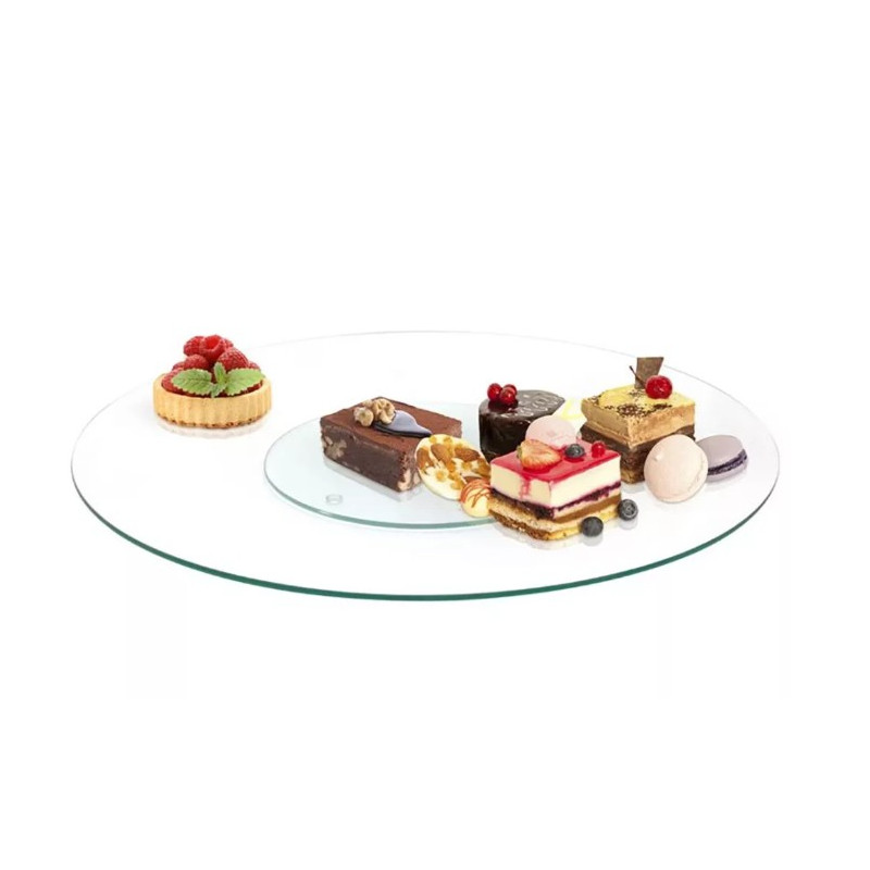 Forgatható üveg tortaállvány 35 cm