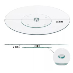Lazy Susan Glass Turntable 35 cm