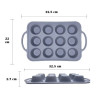 Durable Muffin silicone mold with metal reinforced-frame