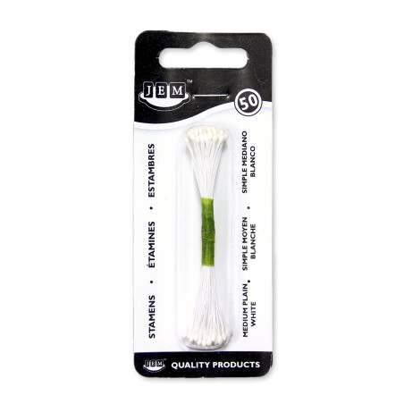 Plain Stamen Medium - White