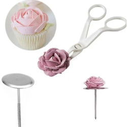 Floral pin and scissors