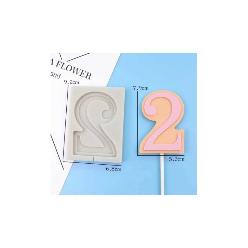 Large Number Silicone mold nr. 2