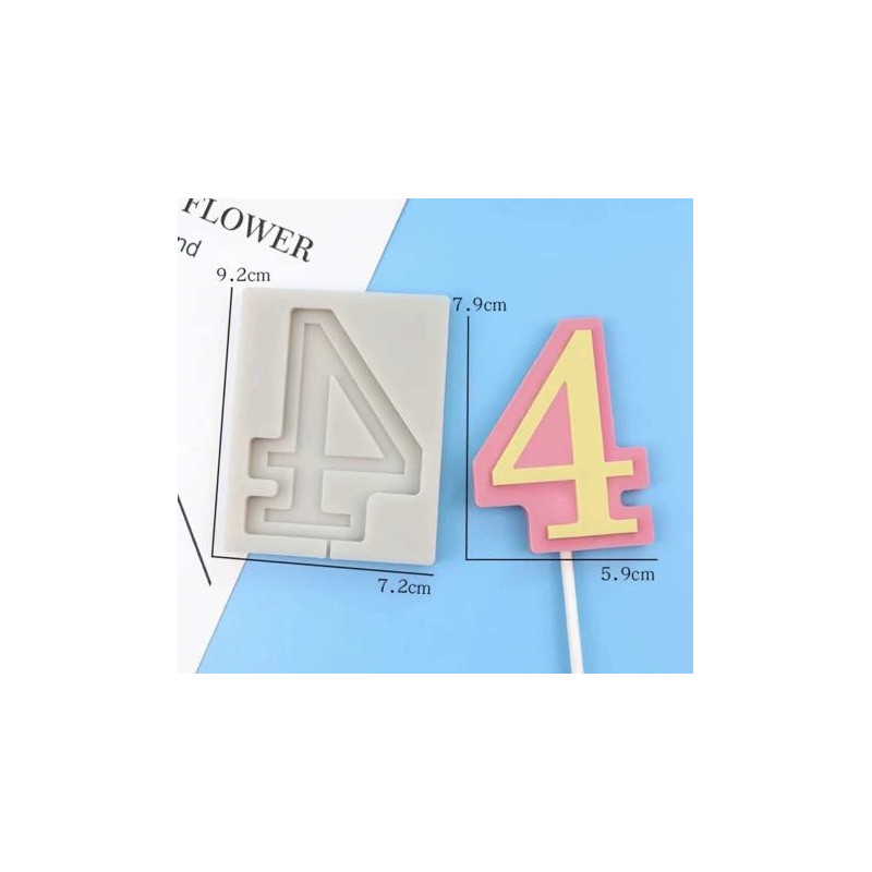 Large Number Silicone mold nr. 4