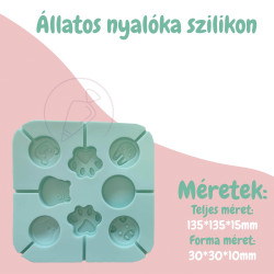 Állatos nyalóka szilikon