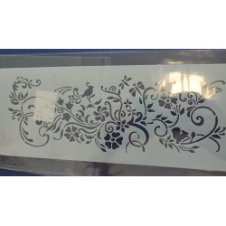 Virágos madaras stencil