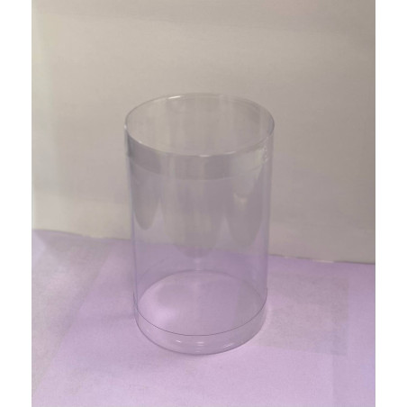 Transparent plastic cylinder Ø65×100 mm