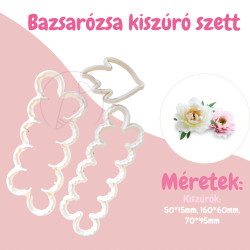 Bazsarózsa kiszúró szett