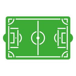 Decora Football Field Stencil 30x20 cm